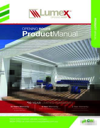 CW00236 Lumex Louvred Roof Manual