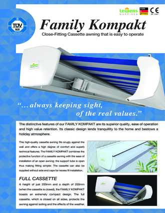 OZTECH Family Kompakt Folding Arm Awning
