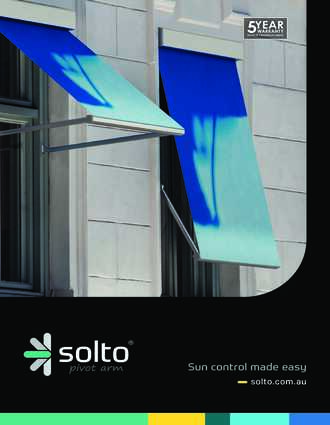 Solto Pivot Arm Awning Digital Brochure