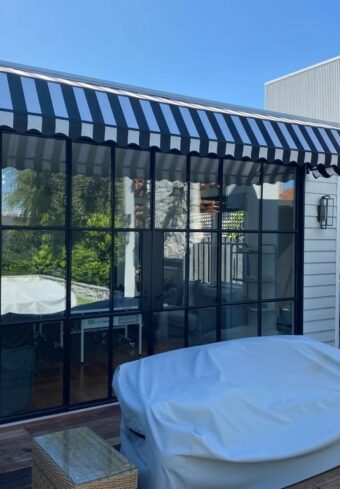 CUSTOM 5M DUTCH HOOD BLACK & WHITE CANVAS