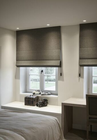 back batten roman blinds in fabrics