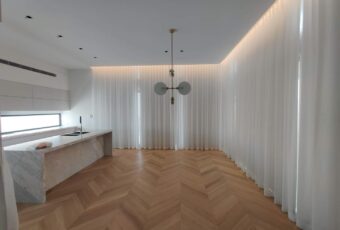 reccess bulkhead sheer curtains wave fold