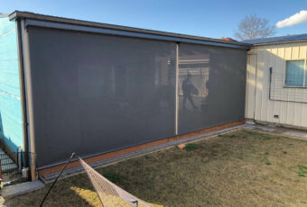 traditional straight drop outdoor blinds crank