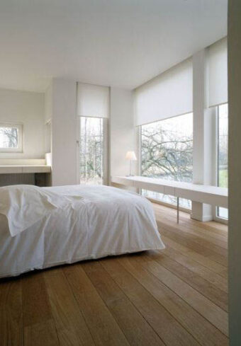 white roller blinds and shades