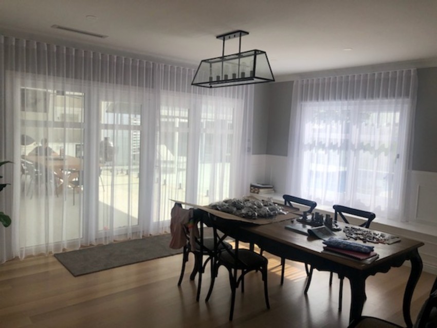 Sheer curtains in elegant room