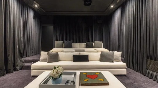 home cinema curtains in velvet