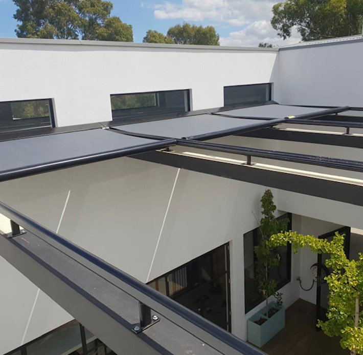 Pleated pergola roofs