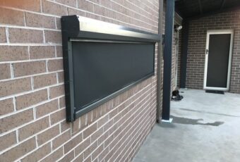 BLACK ZIPTRAK ON KITCHEN WINDOW