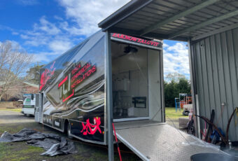 clear pvc ezip installation in racing truck 2 - tosca homes