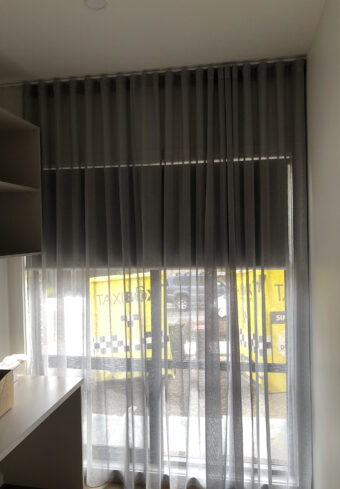 sheer curtains with blockout blind