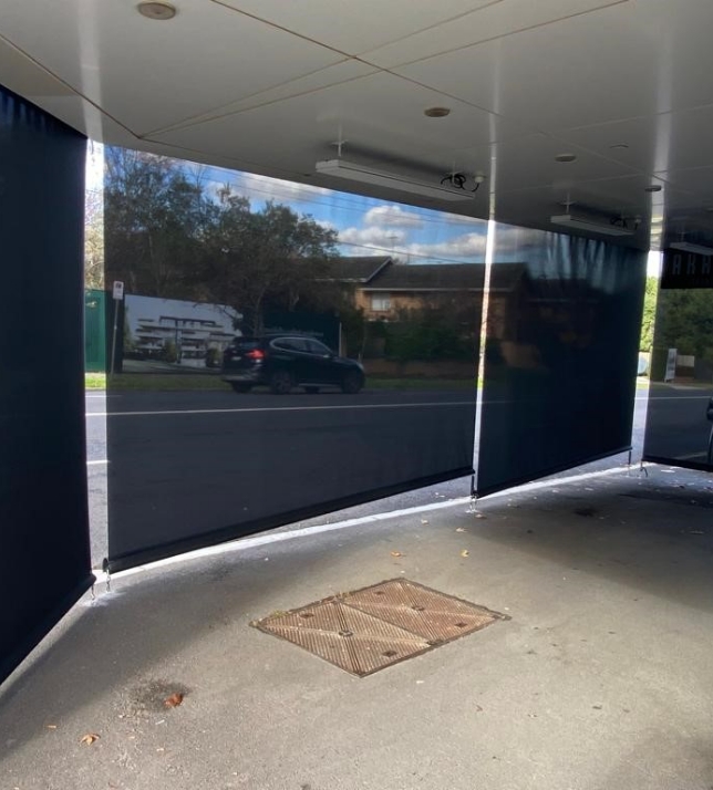 straight drop crank japanese restaurant sunscreen mesh 2