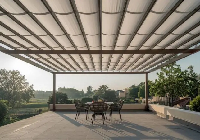 Pleated-Patio-Shade system