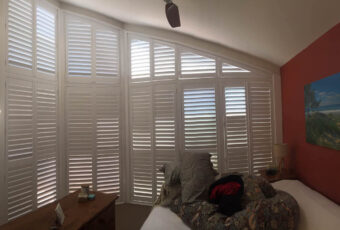 custom shape plantation shutters