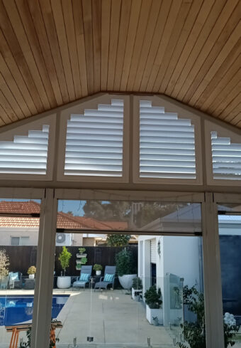 shaped raked aluminium panels