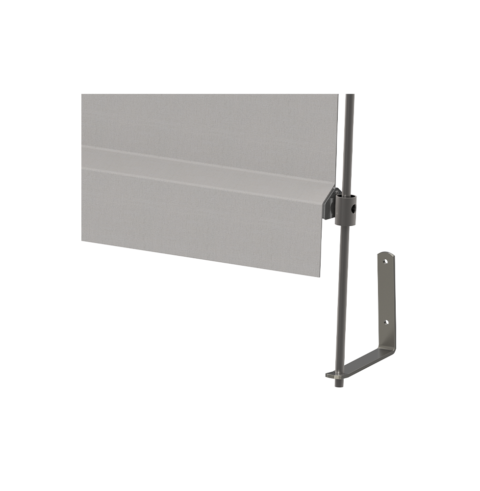 Fixed guide window awning and its side rail